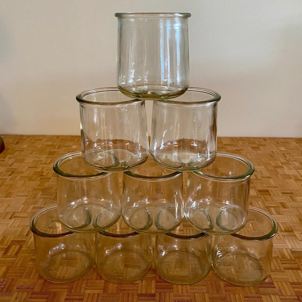 Yoplait Oui Glass Yogurt Jar Containers - LOT of 12